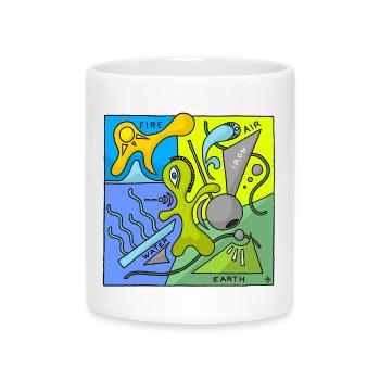 Oven Elements - Mug with Heart-Shaped Handle - white - Front