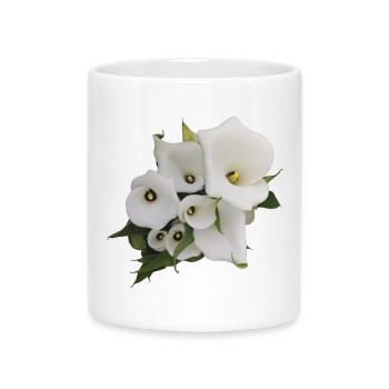 WEISSE CALLAS - Tasse mit Herzhenkel - Weiß - Vorne