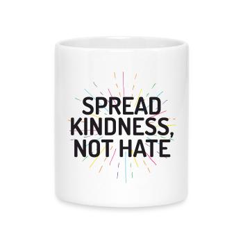LGBT Pride Month - Spread Kindness Not Hate - Mug with Heart-Shaped Handle - white - Front