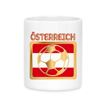 DRAPEAU AUTRICHIEN - FOOTBALL AUTRICHE - Mug avec anse en forme de cœur - blanc - Devant