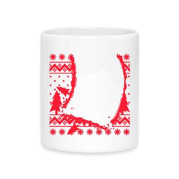 Saison d’hiver Skieurs Ski Sports d’hiver - Mug avec anse en forme de cœur - blanc - Devant