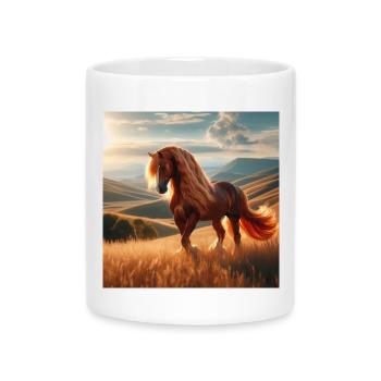 Free horse - Mug with Heart-Shaped Handle - white - Front