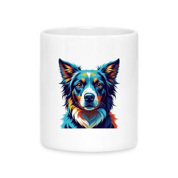 Slovensky Kopov Dog Breed Colorful Cartoon Kawaii - Mug with Heart-Shaped Handle - white - Front
