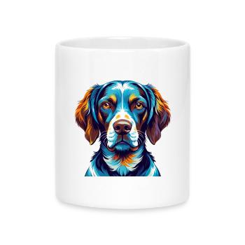 Ariege Pointer Hund Rasse Bunte Karikatur Kawaii - Tasse mit Herzhenkel - Weiß - Vorne