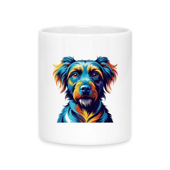Sloughi Hunderasse Bunte Karikatur Kawaii - Tasse mit Herzhenkel - Weiß - Vorne