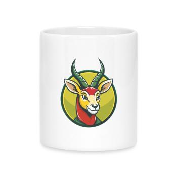 Impala Niedliche Kawaii Cartoon Clipart Haustier Tier - Tasse mit Herzhenkel - Weiß - Vorne