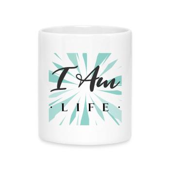 I am life - Mug avec anse en forme de cœur - blanc - Devant