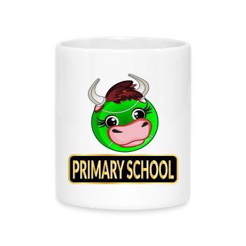 GRUNDSCHULE KUH TENNIS - Tasse mit Herzhenkel - Weiß - Vorne