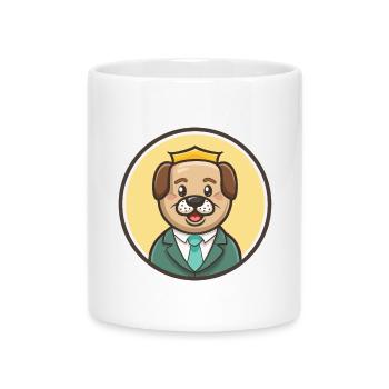 Portuguese Watchdog Dog Breed Funny Cartoon Kawaii - Mug with Heart-Shaped Handle - white - Front