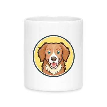 Nouvelle-Écosse Canard Tolling Retriever Chien Dessin animé Animal de compagnie - Mug avec anse en forme de cœur - blanc - Devant