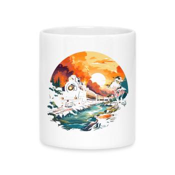 Portrait ferroviaire - Mug avec anse en forme de cœur - blanc - Devant