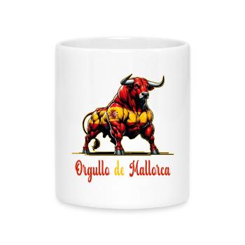The pride Mallorca flag design - Mug with Heart-Shaped Handle - white - Front