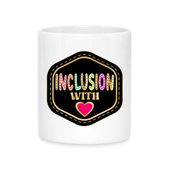 INKLUSION MIT LIEBE - Tasse mit Herzhenkel - Weiß - Vorne