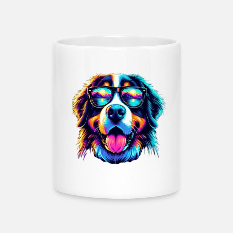 Bouvier bernois - Mug avec anse en forme de cœur - blanc