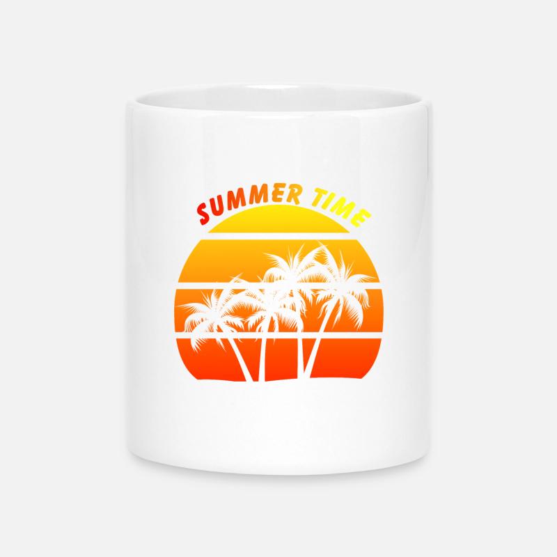 Sommerzeit - Tasse mit Herzhenkel - Weiß