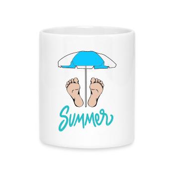 Summer - Mug with Heart-Shaped Handle - white - Front