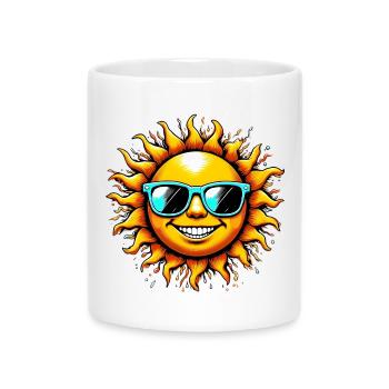 Sun - Mug with Heart-Shaped Handle - white - Front