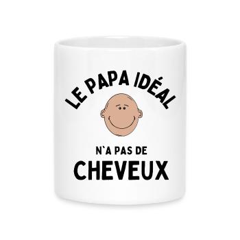 The ideal dad has no hair - Mug with Heart-Shaped Handle - white - Front