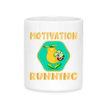 FUNNY MOTIVATION RUNNING PEAR - Mug with Heart-Shaped Handle - white - Front