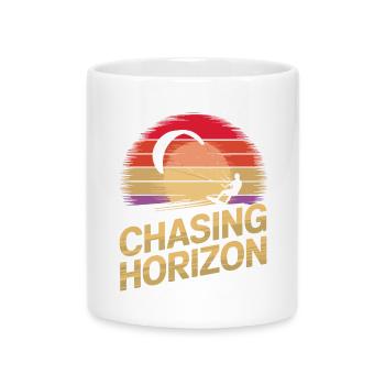 Coucher de soleil cerf-volant T-Shirt - Mug avec anse en forme de cœur - blanc - Devant