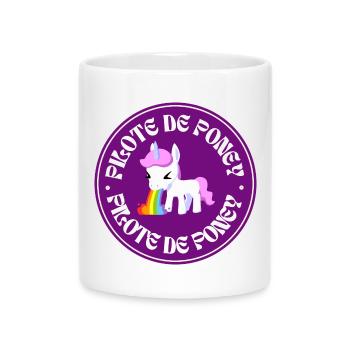 Pony-Pilot - Tasse mit Herzhenkel - Weiß - Vorne