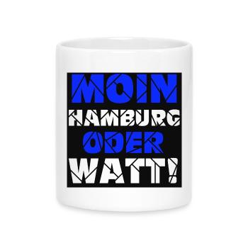 Hamburg , Moin or watt (25) - Mug with Heart-Shaped Handle - white - Front