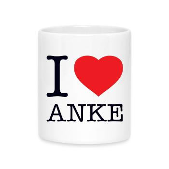 I LOVE ANKE - Tasse mit Herzhenkel - Weiß - Vorne