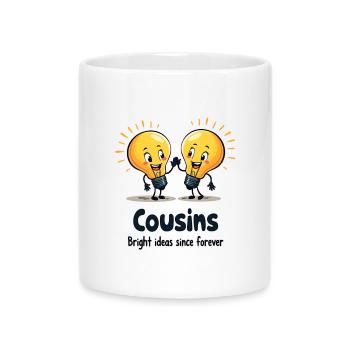 Cousins Bright Ideas - Tasse mit Herzhenkel - Weiß - Vorne
