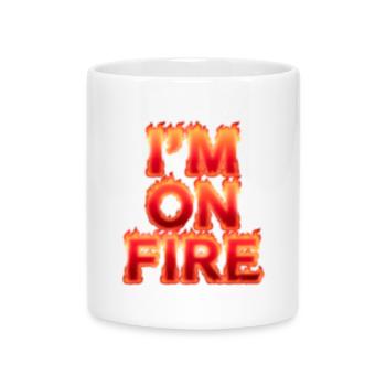 Im on fire - Mug with Heart-Shaped Handle - white - Front