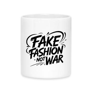 Fake Fashion not War - Mug with Heart-Shaped Handle - white - Front