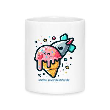 Peace Tastes Better - Mug with Heart-Shaped Handle - white - Front