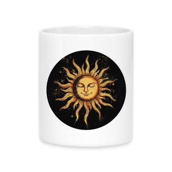 Sonne - Tasse mit Herzhenkel - Weiß - Vorne