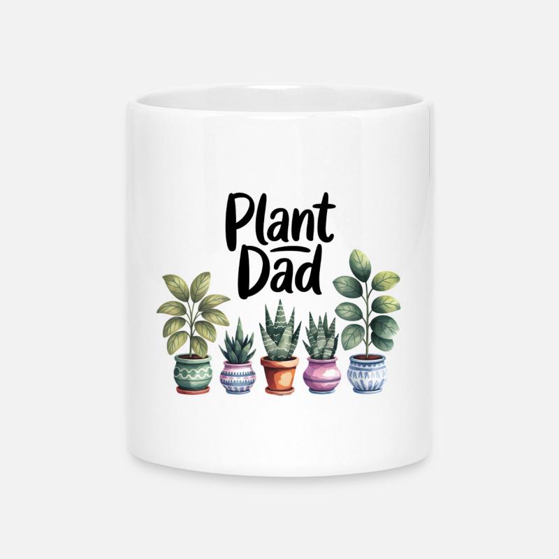 Plant Dad - Mug with Heart-Shaped Handle - white