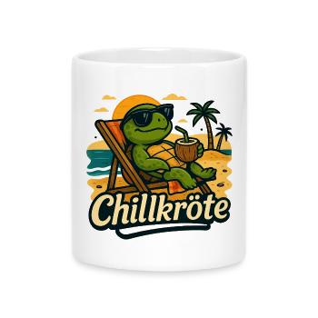 Chill toad - just take it slow - Mug with Heart-Shaped Handle - white - Front