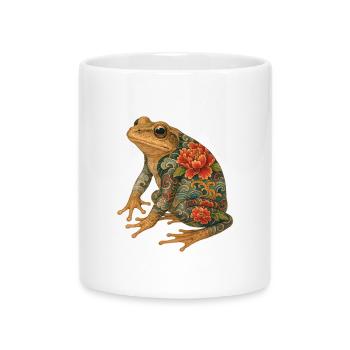 Yakuza Frog – Silence à l’encre - Mug avec anse en forme de cœur - blanc - Devant