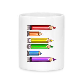 BUCHSTABE E NAMENSGESCHENKE VORNAME SCHULKIND - Tasse mit Herzhenkel - Weiß - Vorne