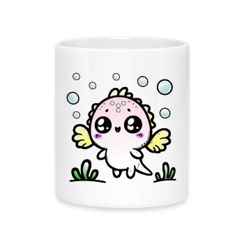Axolotl - Mug with Heart-Shaped Handle - white - Front