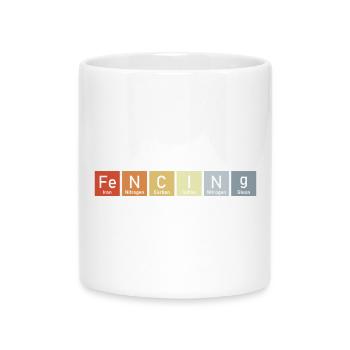 Fechten Periodensystem der Elemente - Tasse mit Herzhenkel - Weiß - Vorne