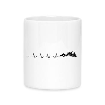 Warten auf Design-Upload - Tasse mit Herzhenkel - Weiß - Vorne