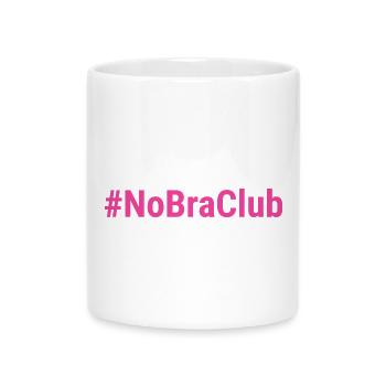 NoBraClub Rosa - Tasse mit Herzhenkel - Weiß - Vorne