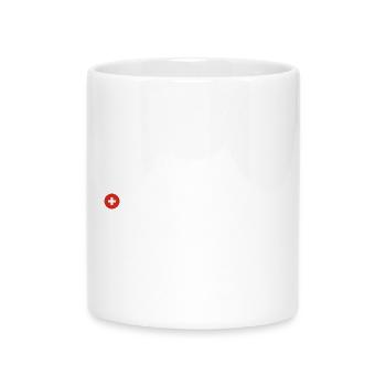 Flagge Schweiz - Tasse mit Herzhenkel - Weiß - Vorne
