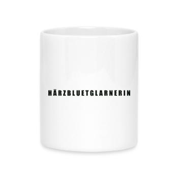 Härzbluetglarnerin Kanton Glarus Schweiz - Tasse mit Herzhenkel - Weiß - Vorne