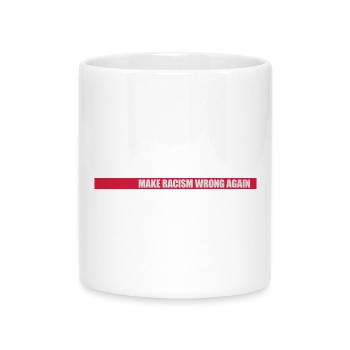 Rendre le racisme répréhensible - Mug avec anse en forme de cœur - blanc - Devant