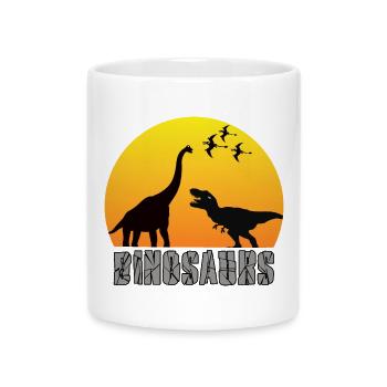 dinosaure - Mug avec anse en forme de cœur - blanc - Devant