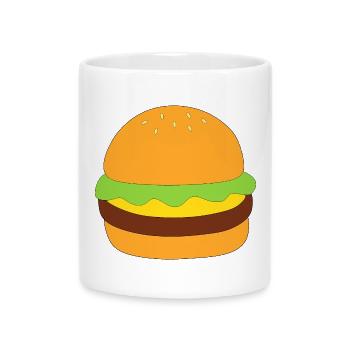 Burger, fast food, essen, kochen - Tasse mit Herzhenkel - Weiß - Vorne