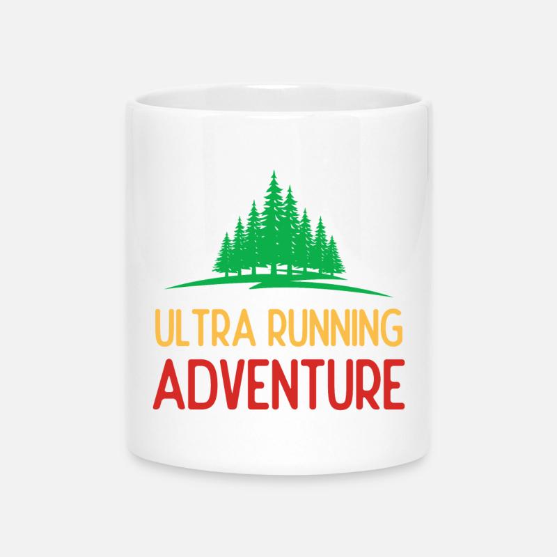 Ultra Running Advrenture - Mug avec anse en forme de cœur - blanc