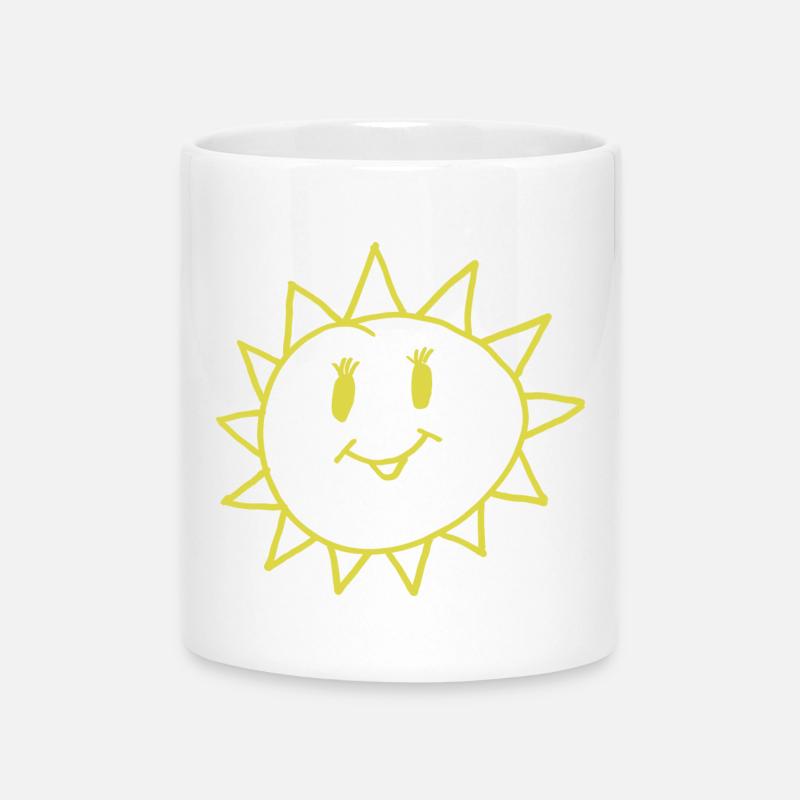 Sonne - Tasse mit Herzhenkel - Weiß