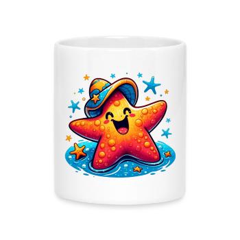 Étoile de mer - Mug avec anse en forme de cœur - blanc - Devant