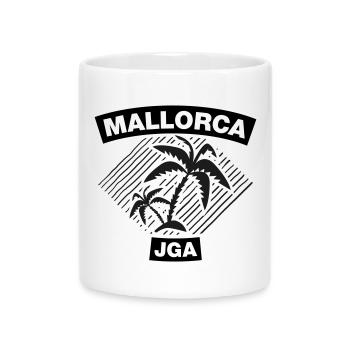 Mallorca – JGA unter Palmen 2C - Tasse mit Herzhenkel - Weiß - Vorne