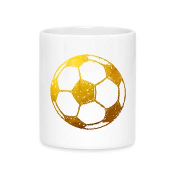 Football - Or - Mug avec anse en forme de cœur - blanc - Devant